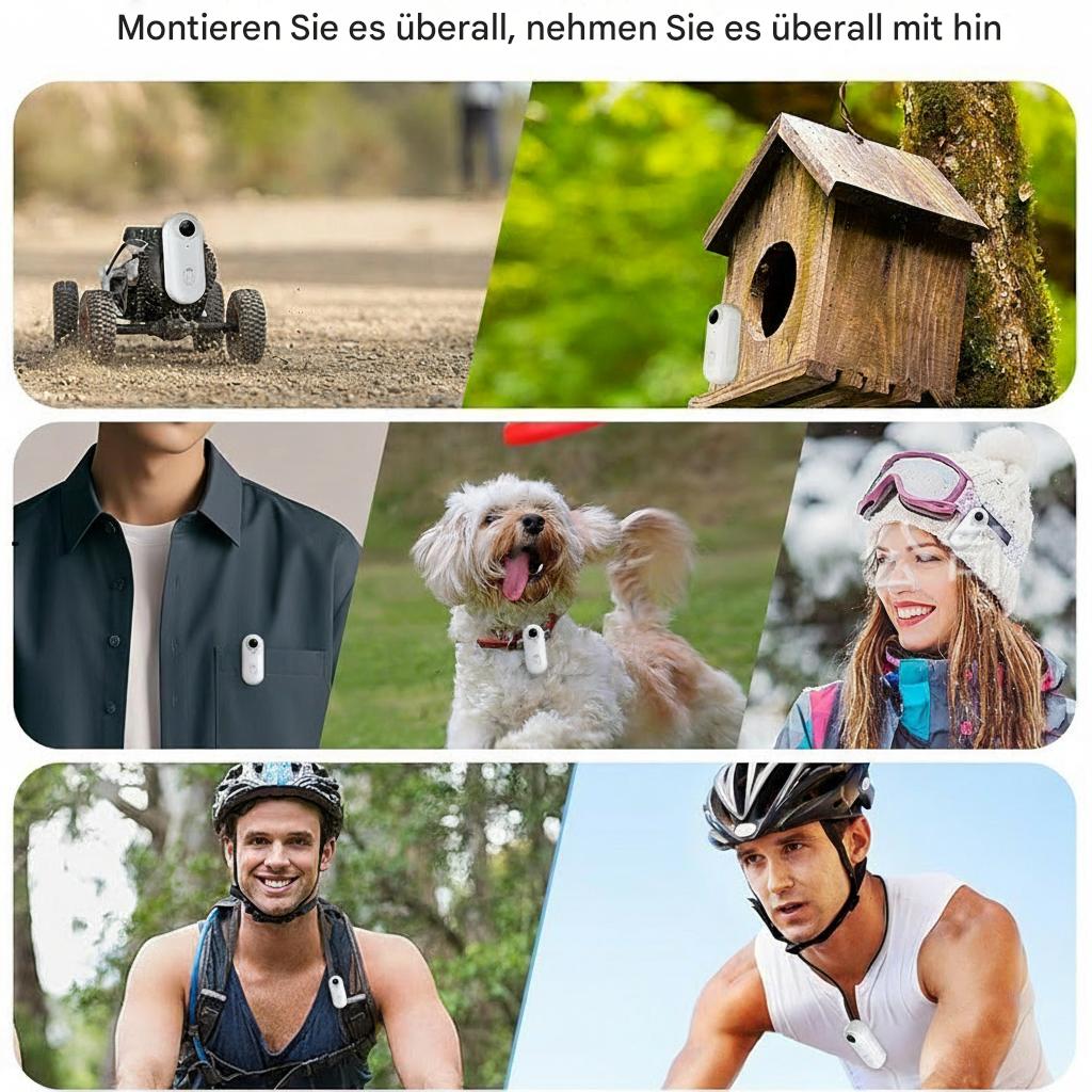 4K Kamera für Outdoor-Aktivitäten wie Radfahren und Skifahren, WLAN