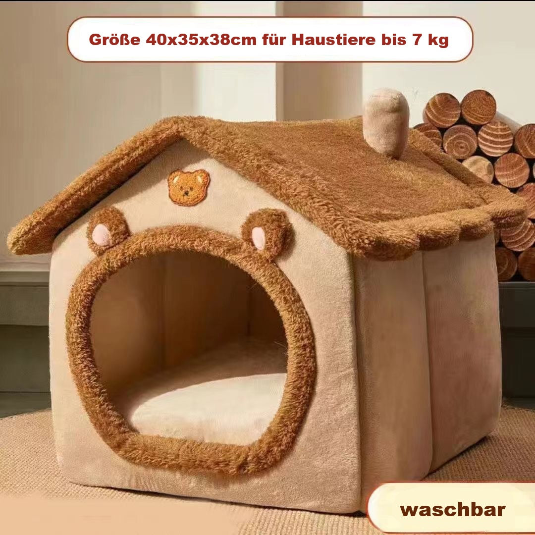 Niedliches, geschlossenes und waschbares Hundebett