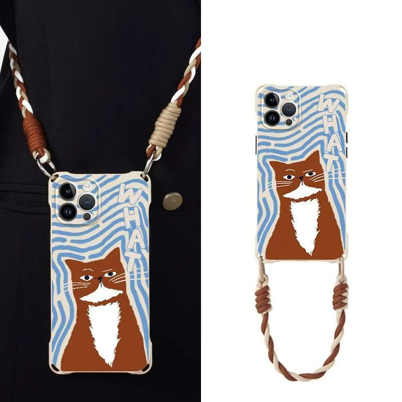 iPhone Hülle mit Katzendesign - Schale mit oder ohne Umhängeseil