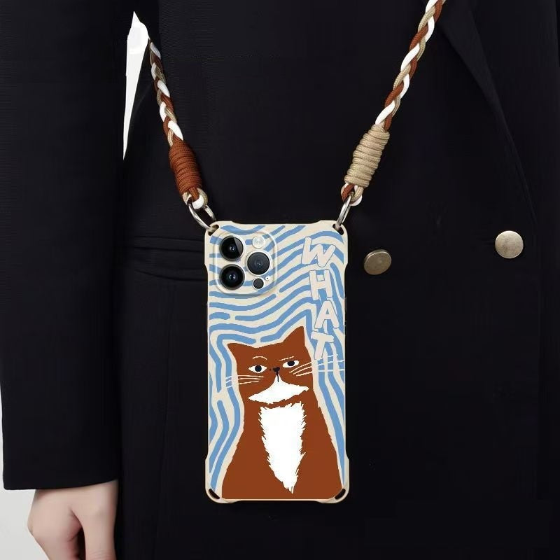 iPhone Hülle mit Katzendesign - Schale mit oder ohne Umhängeseil