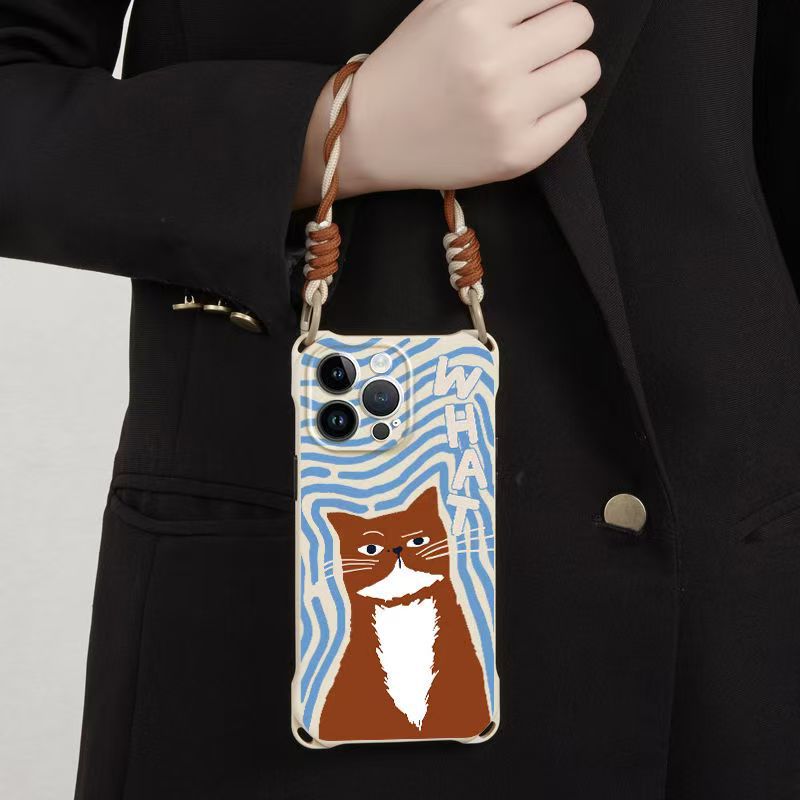 iPhone Hülle mit Katzendesign - Schale mit oder ohne Umhängeseil