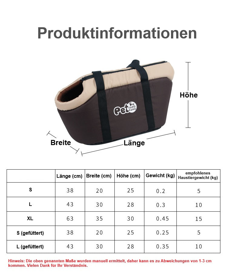 Tragbare Haustiertasche für unterwegs, zum Umhängen