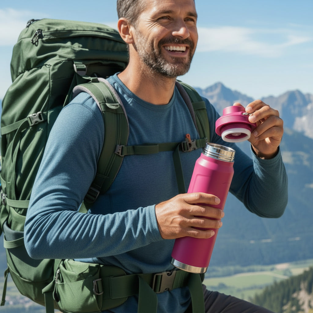 Isolierter Outdoor-Trinkbecher aus hochwertigem Edelstahl