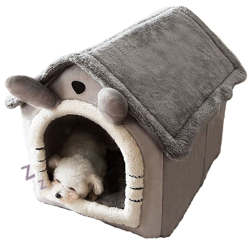 Niedliches, geschlossenes und waschbares Hundebett