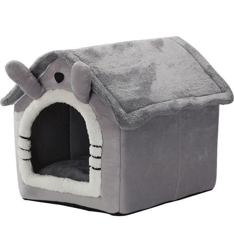 Niedliches, geschlossenes und waschbares Hundebett