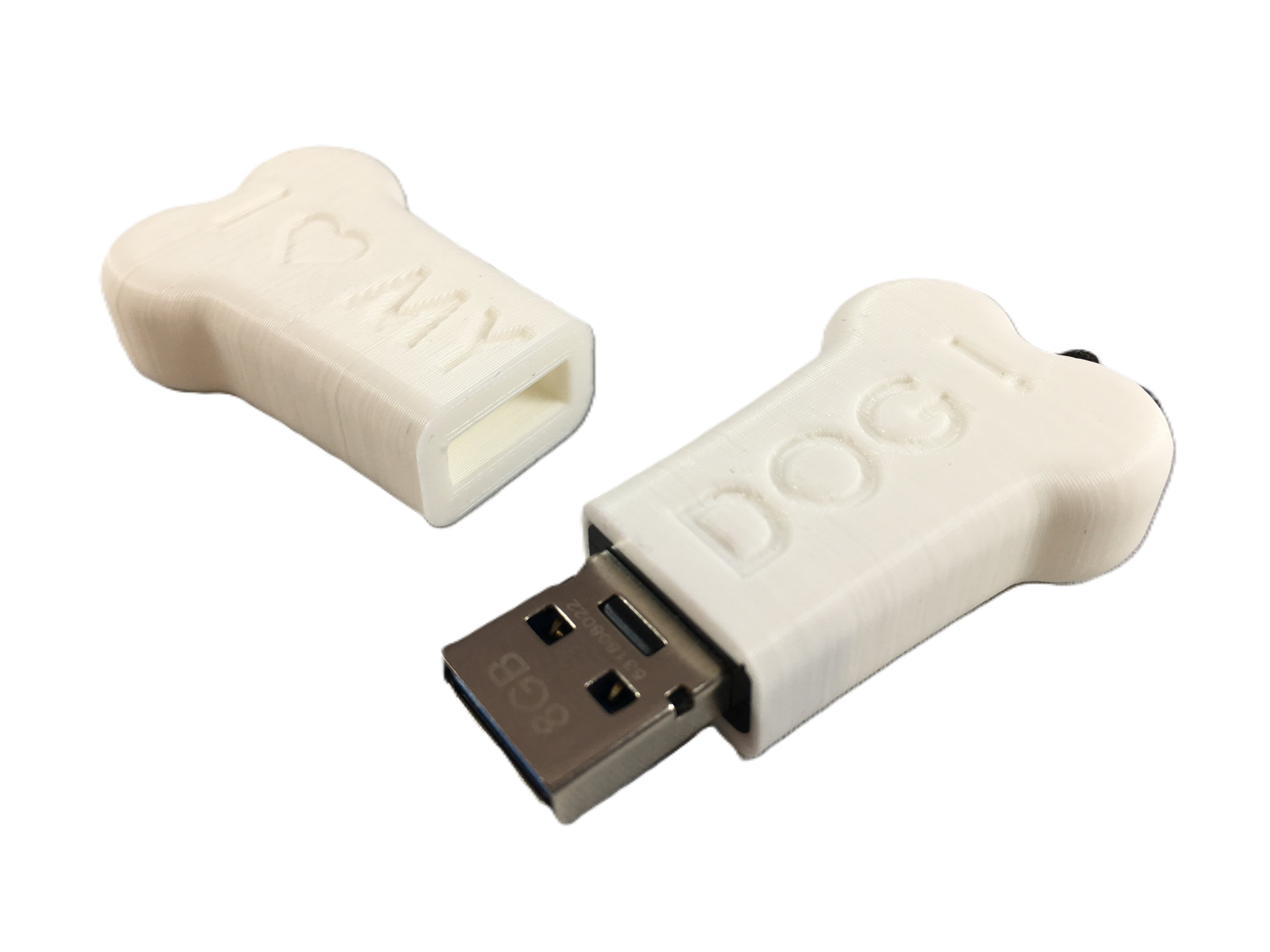 USB Stick Hundeknochen | I Love My Dog | Geschenk für Hundebesitzer | USB 4–32GB