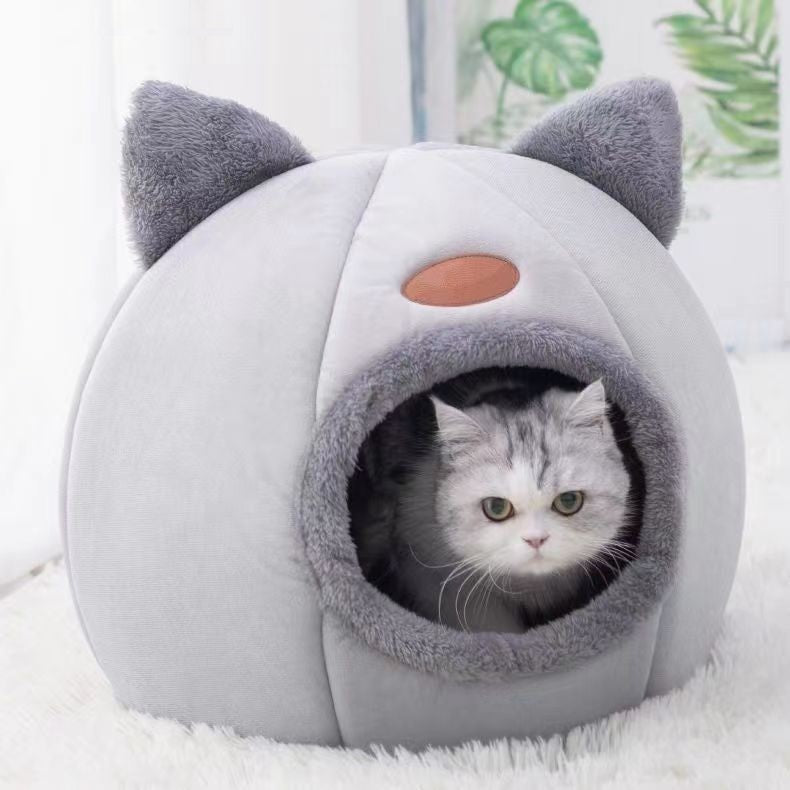 Katzenbett, halboffen, Schlafhöhle für Katzen