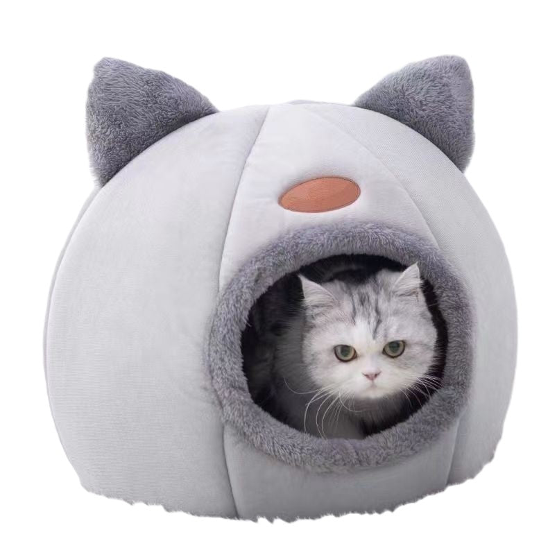 Katzenbett, halboffen, Schlafhöhle für Katzen