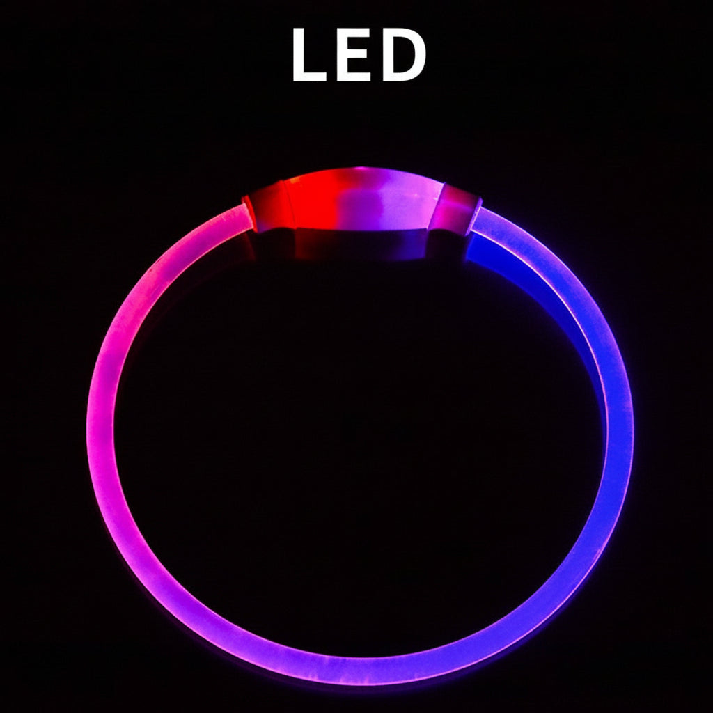 Leuchtendes Hundehalsband, Haustierhalsband, LED, USB-aufladbar