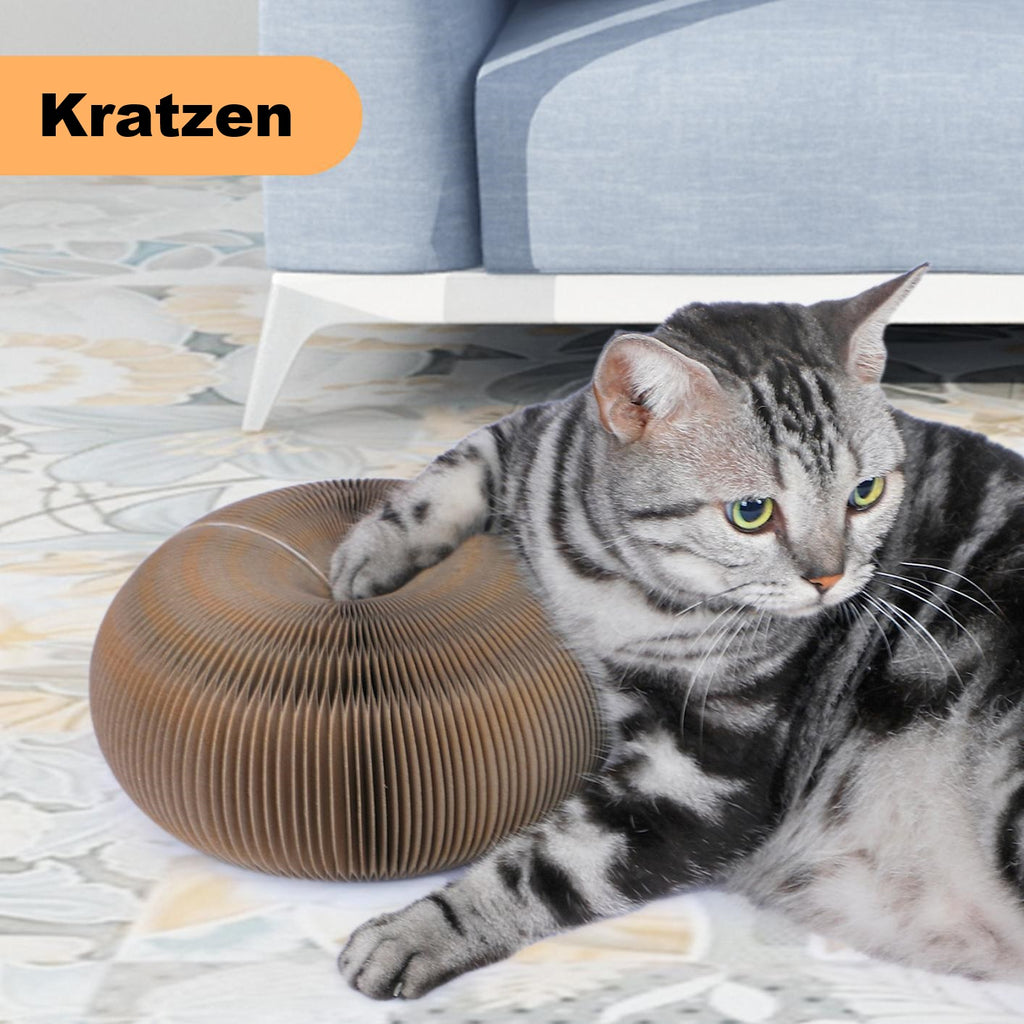 Katzenspielzeug mit Glöckchen, aus nachhaltiger Wellpappe