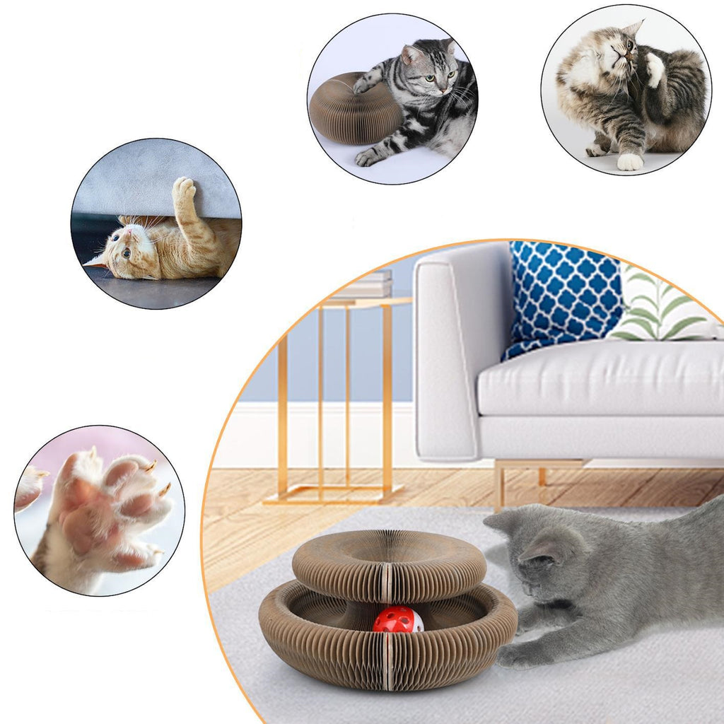 Katzenspielzeug mit Glöckchen, aus nachhaltiger Wellpappe